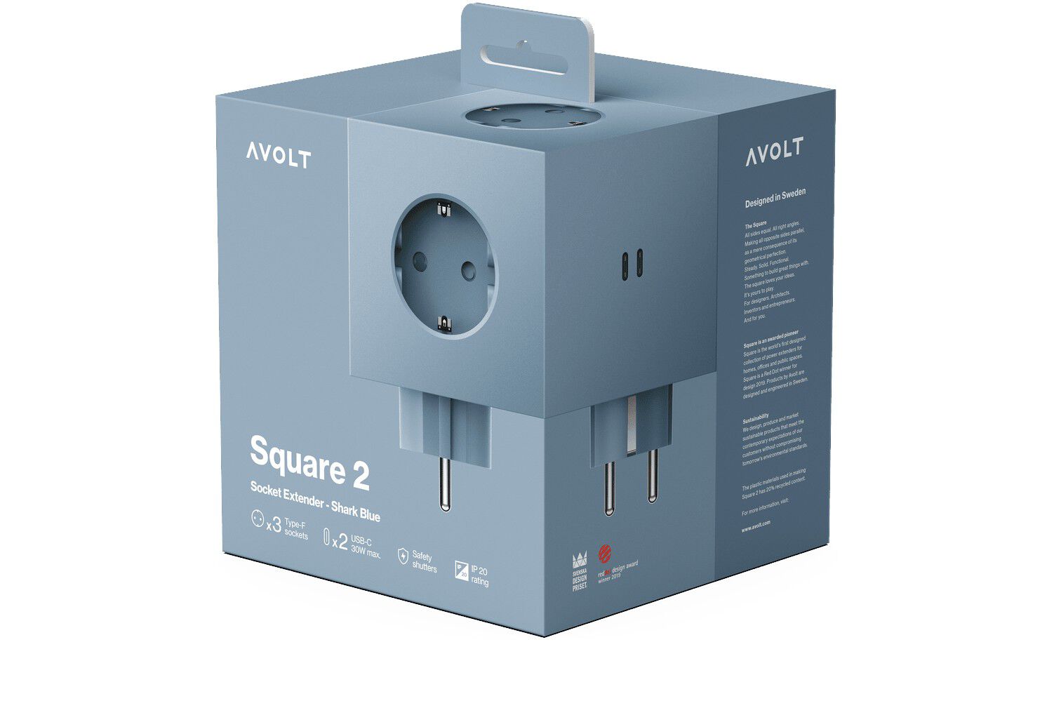 Square 2 - USB-C F - EU - Shark Blue