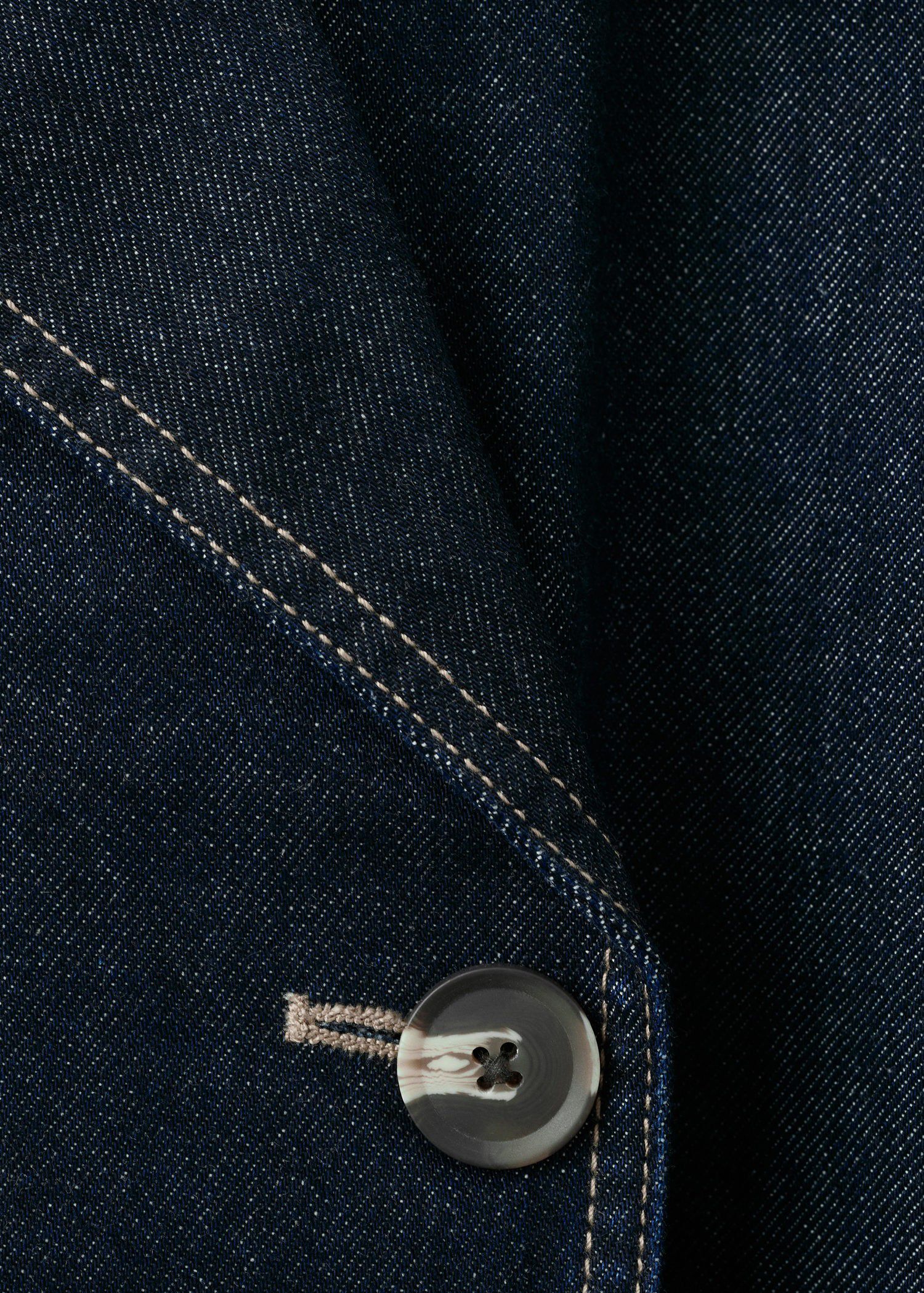 Denim trench with belt