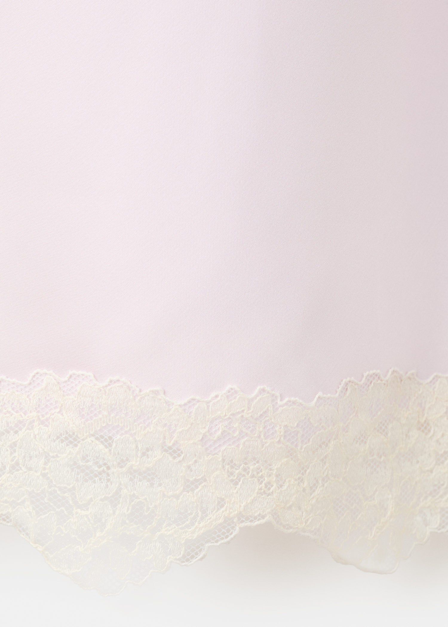 Lace detail satin top
