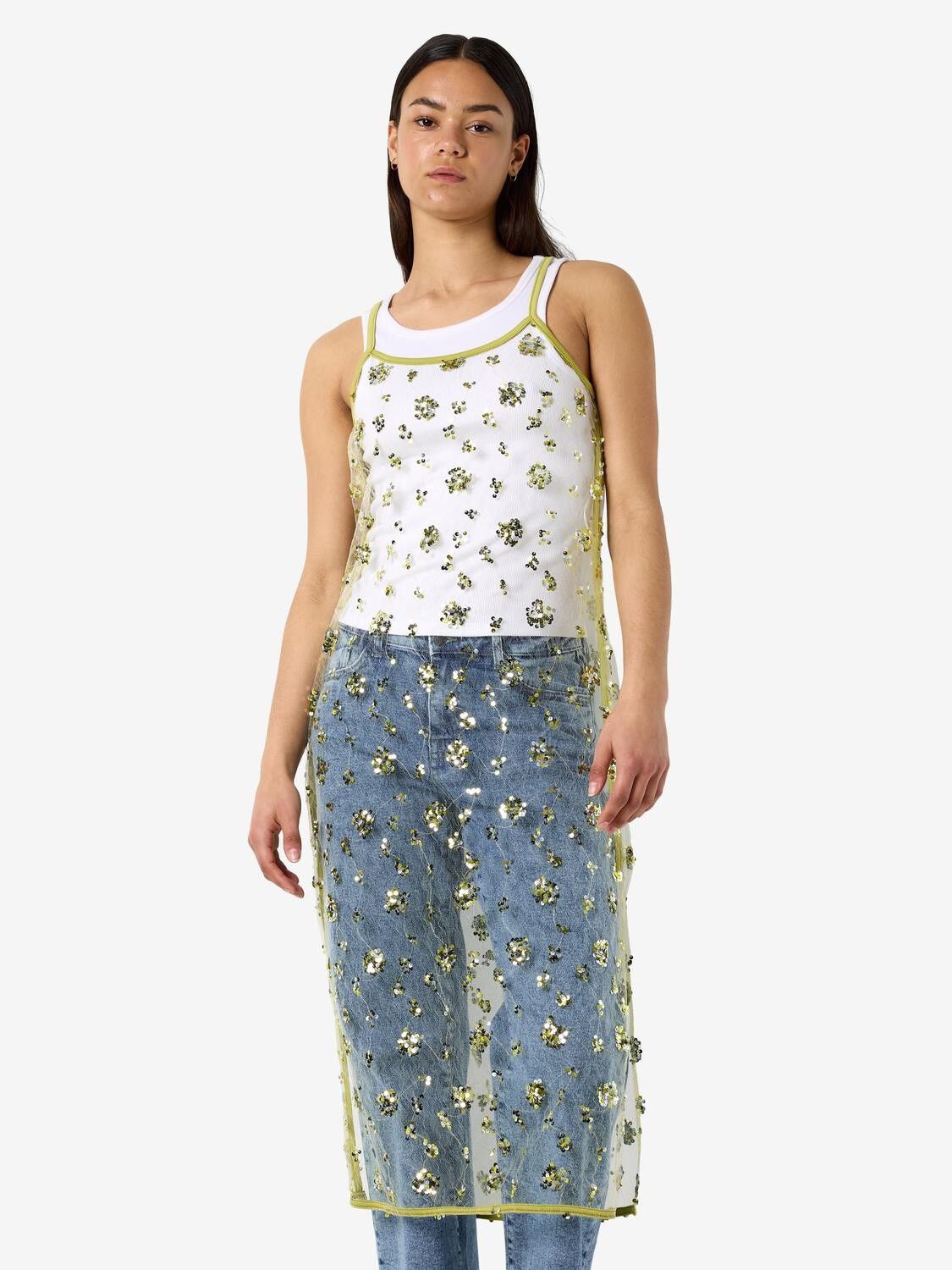 Nmzigga S/L Sequin Mesh Dress