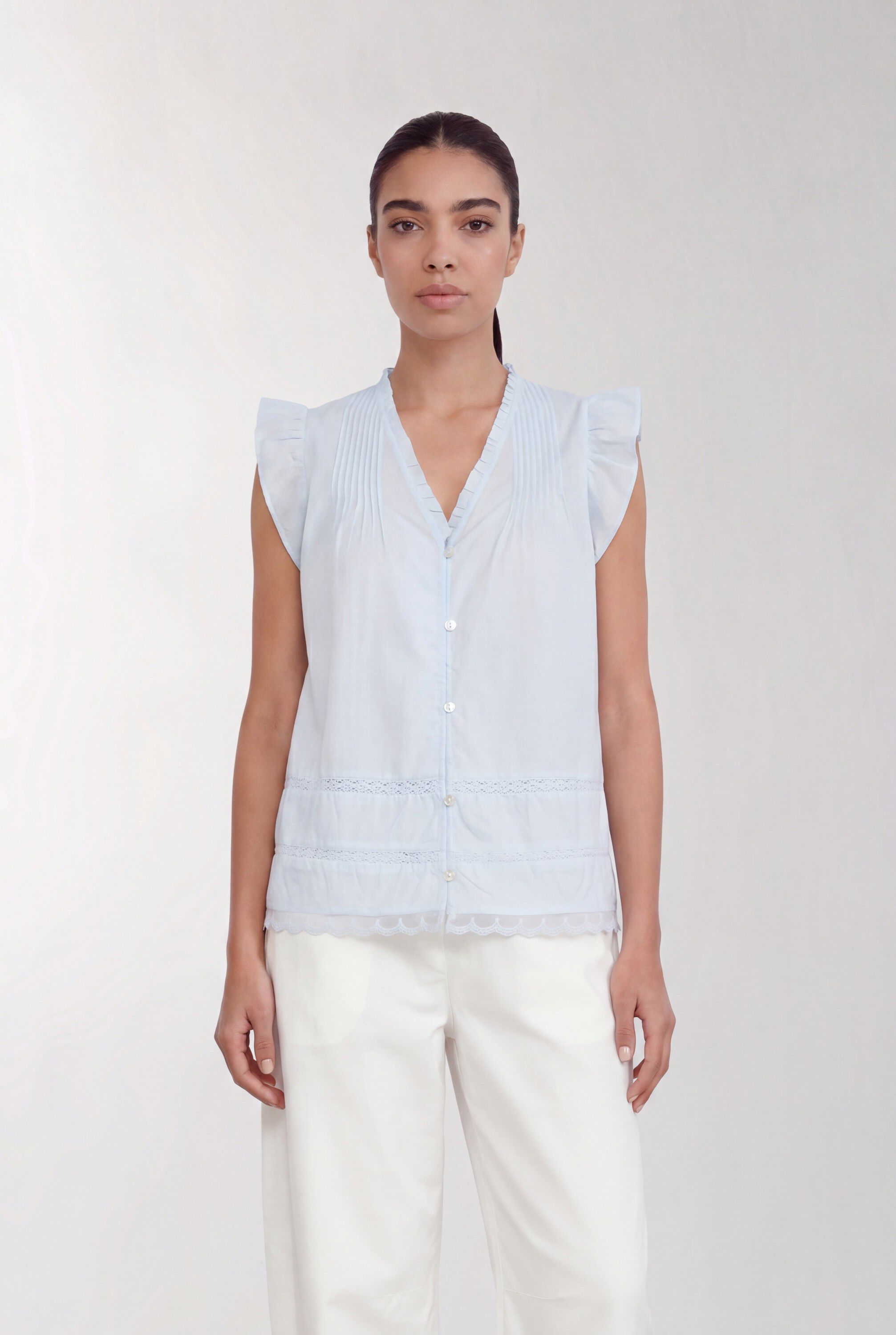 LR-ROSY 2 Bluse Lysebl&aring;