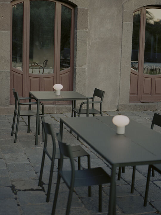 May Chair, Outdoor, Steel, Dark Green