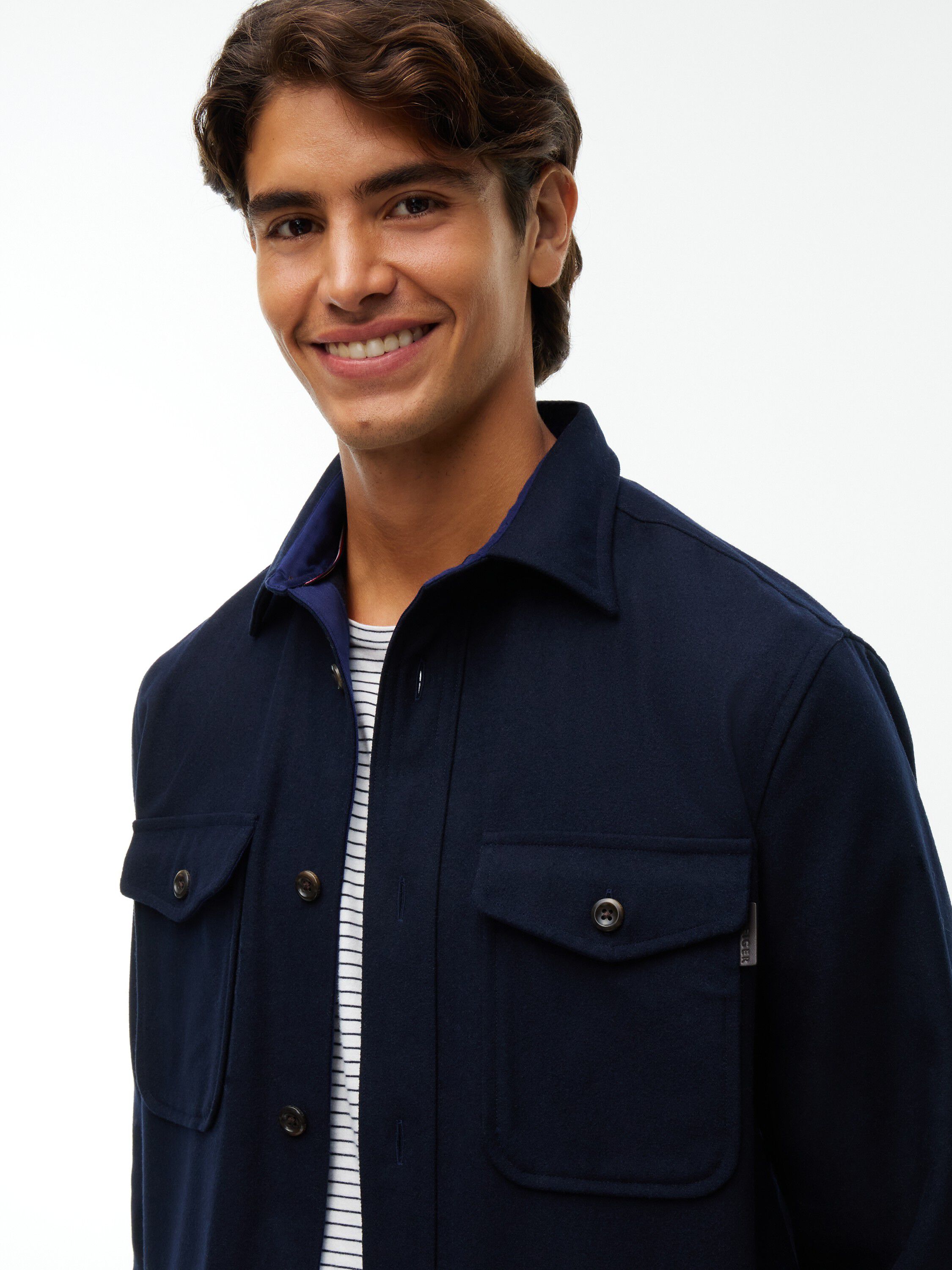 Relaxed Fit Wool Blend Shirt