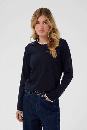 MilaSZ LS Contrast Pullover