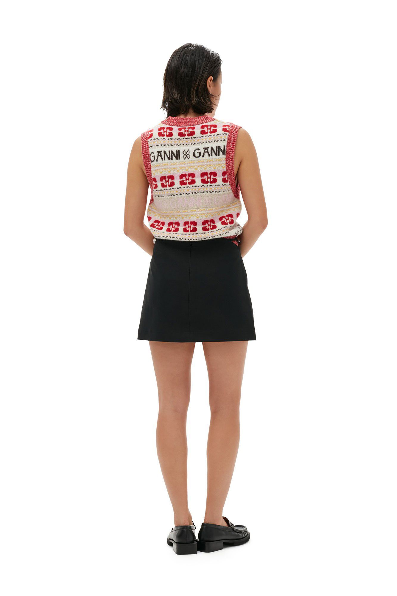 Cotton Suiting Mini Skirt