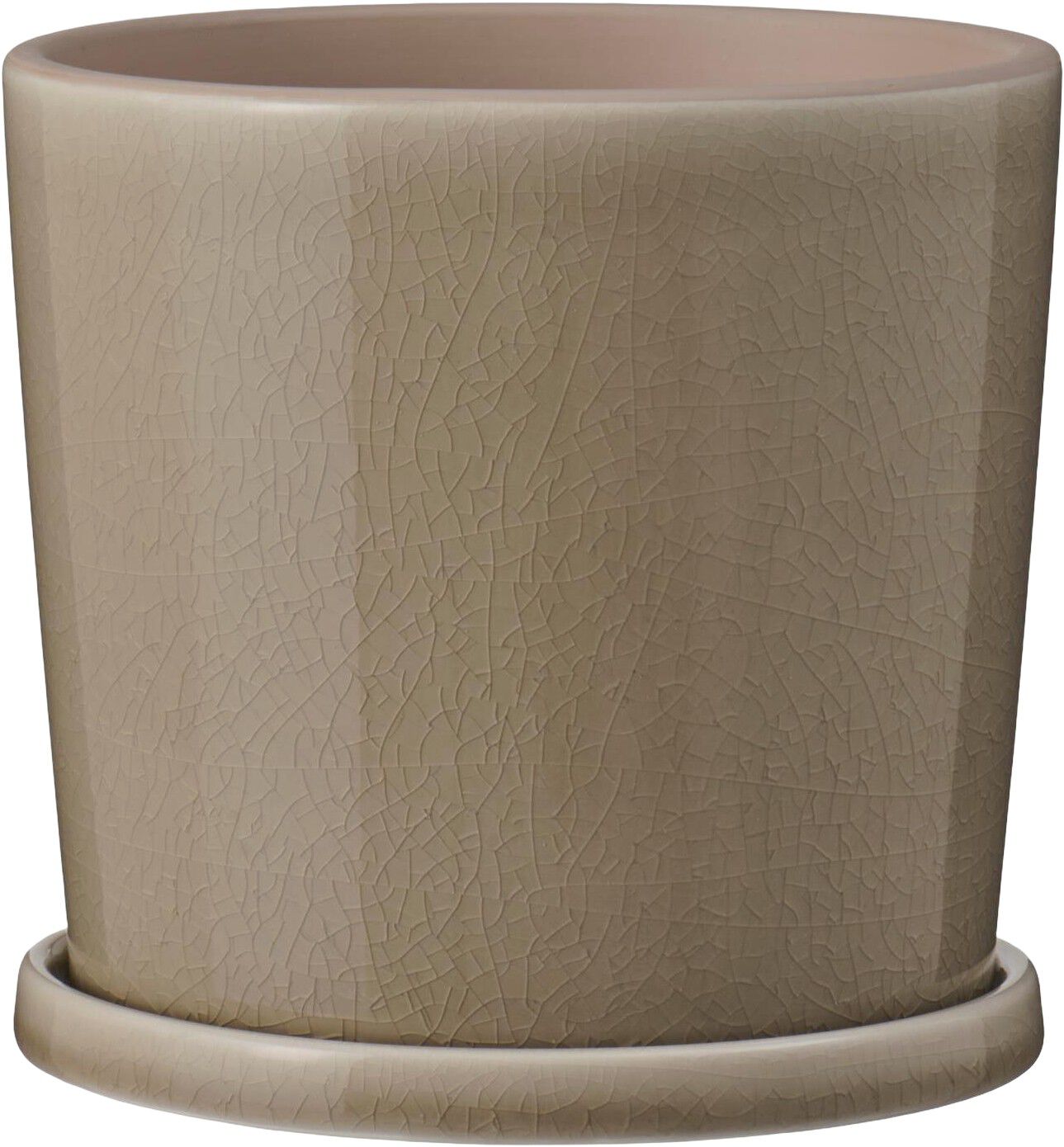Skjuler m/undersk&aring;l krakeleret glasur Saga beige