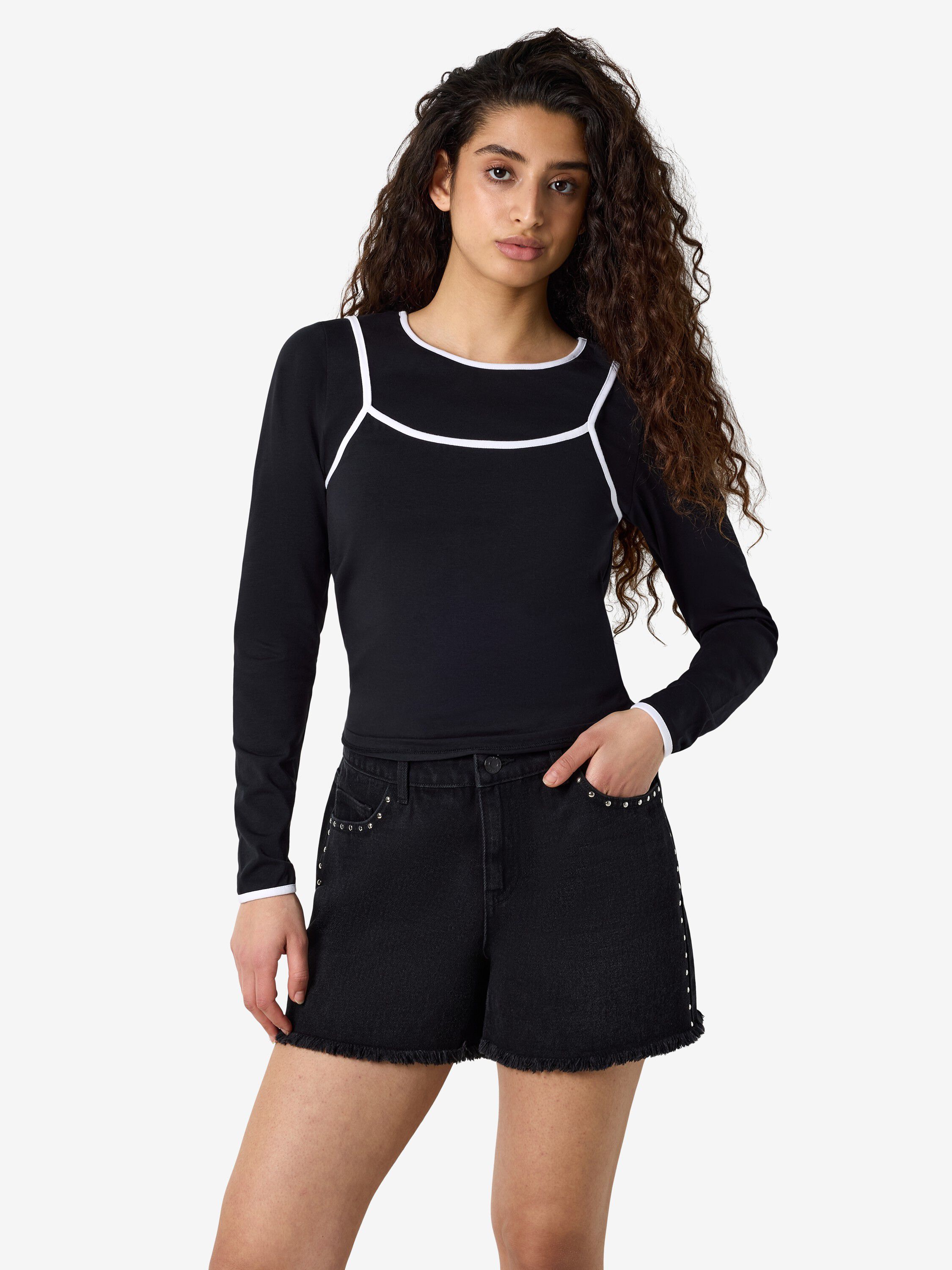 Nmkerry L/S Double Layer Top Tnt/14