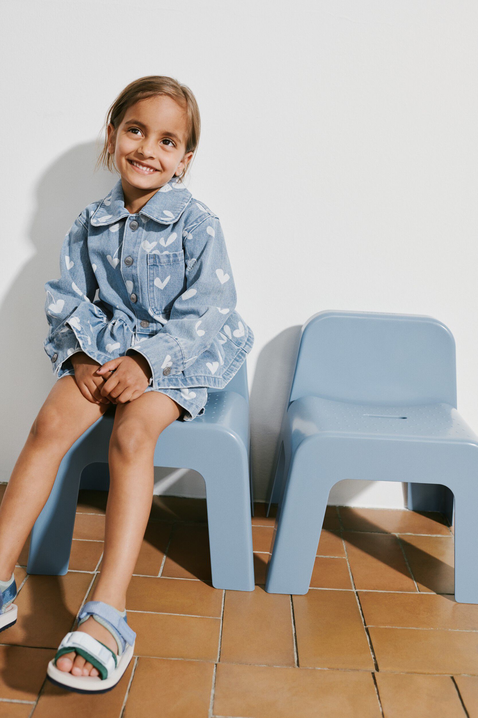 Kenza Printed Denim Overshirt Sweet