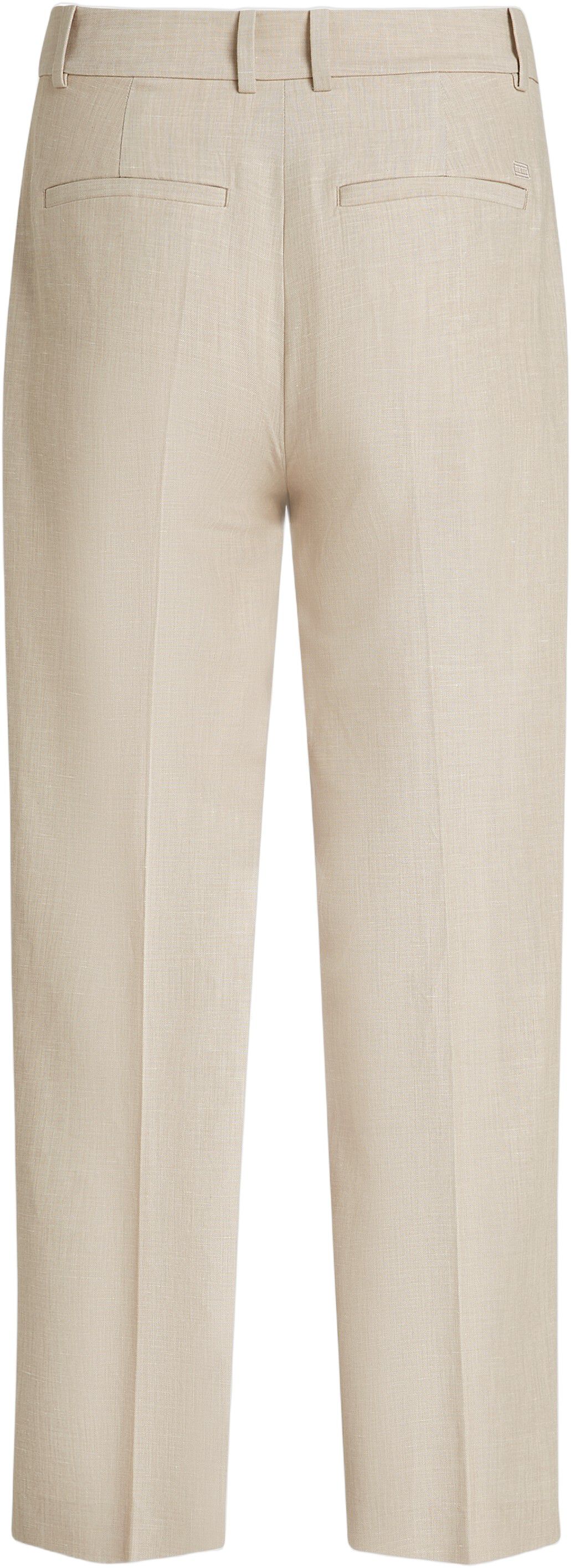 LINEN MIX PLEATED TAPERED PANTS