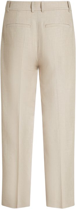 LINEN MIX PLEATED TAPERED PANTS