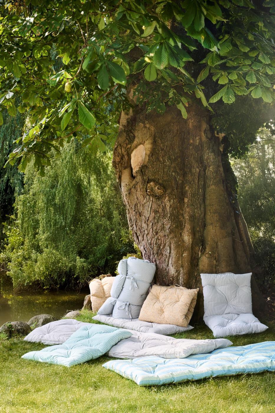 Madrashynde Charlie m/m&oslash;rkebl&aring; tynde striber