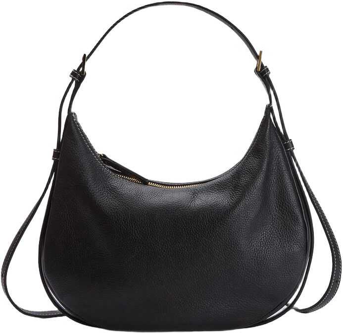 Liveri Black/Contrast Stitch Grained Calf