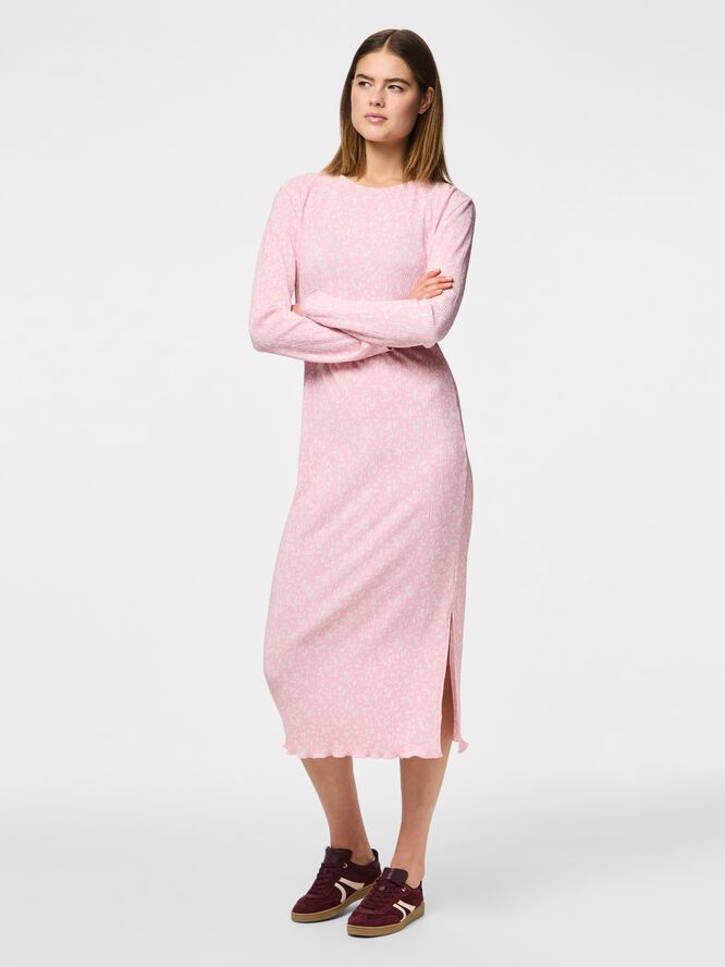 PCFLORA LS MIDI DRESS JRS BC