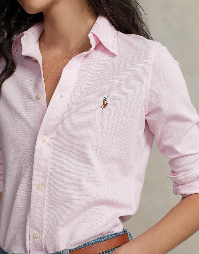 Knit Cotton Oxford Shirt