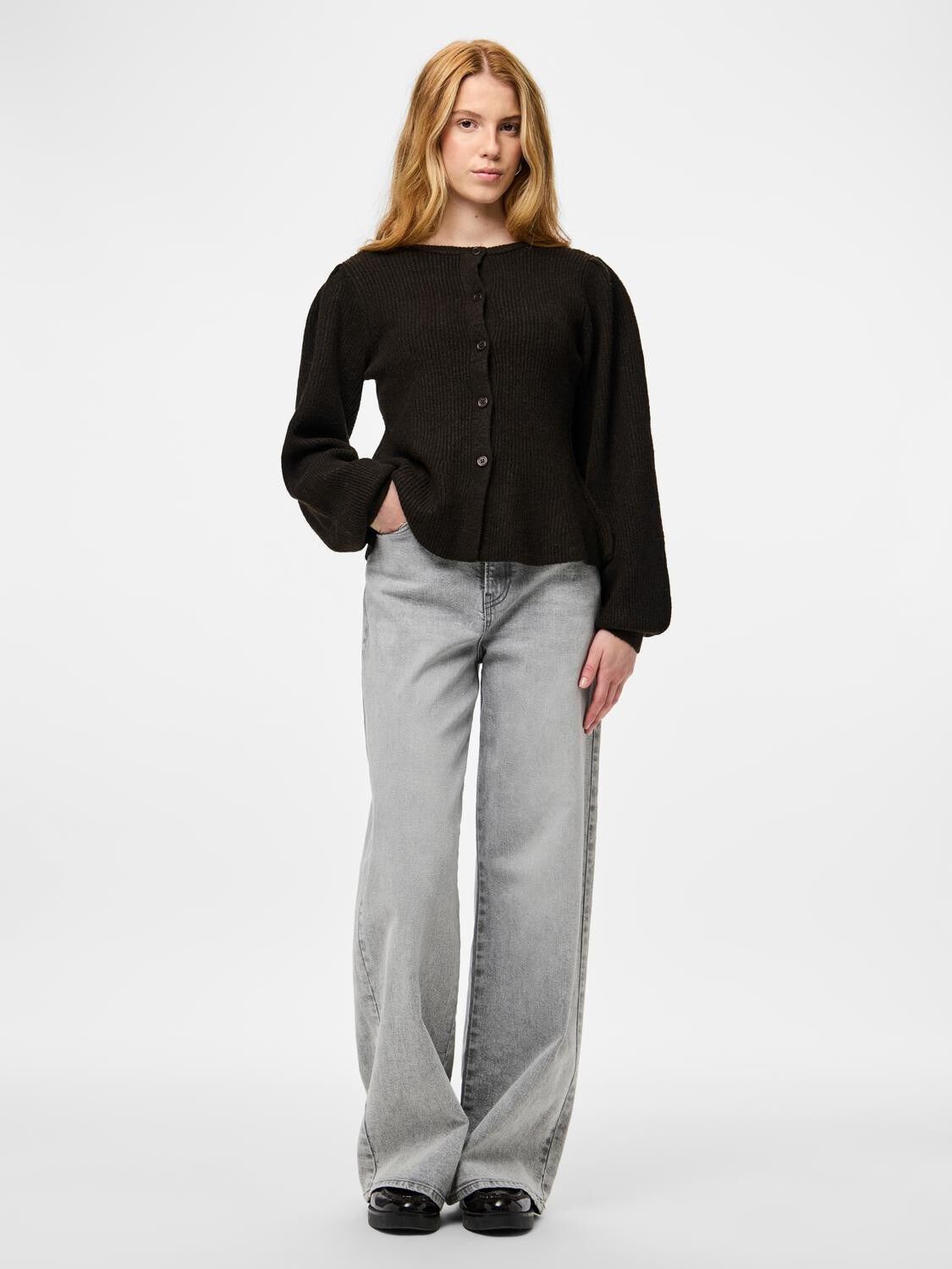PCSILLY LS PUFF KNIT CARDIGAN NOOS