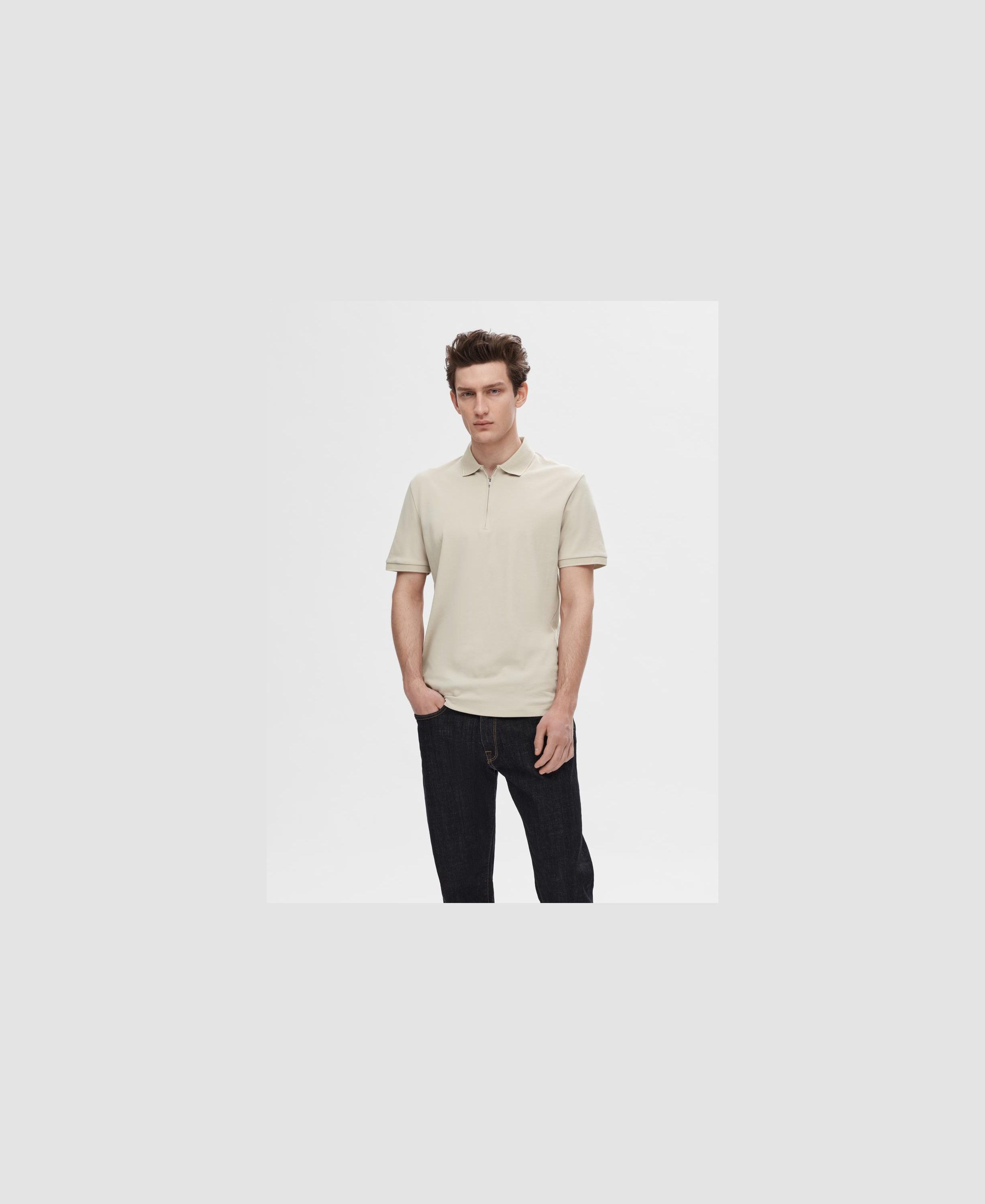 Slhfave Zip Ss Polo Noos