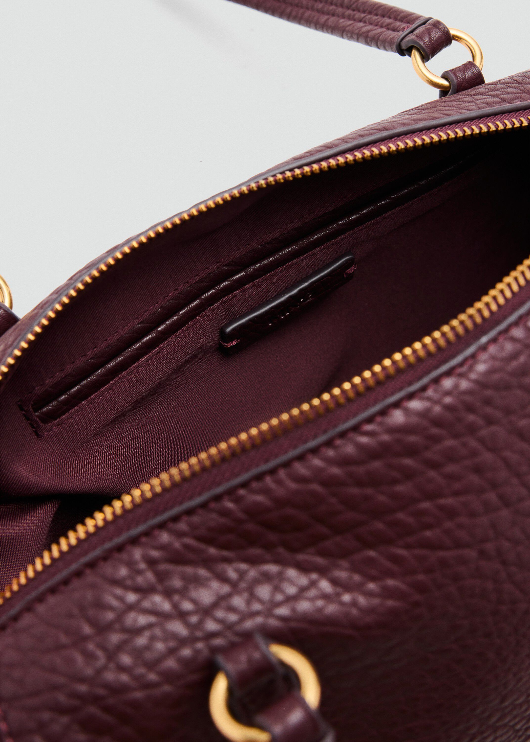 Faux-leather shoulder bag