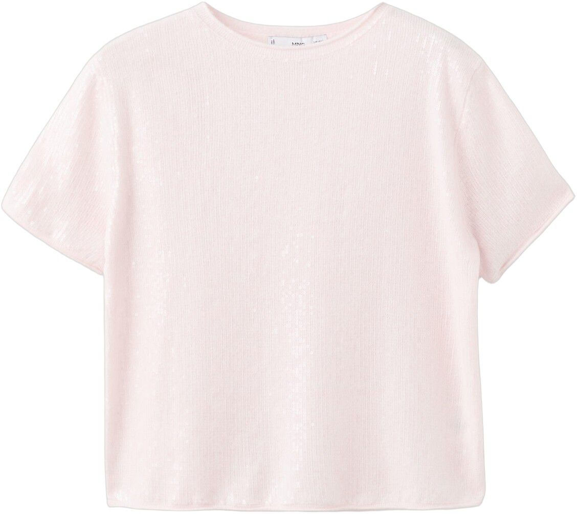 Short-sleeved sequin sweater