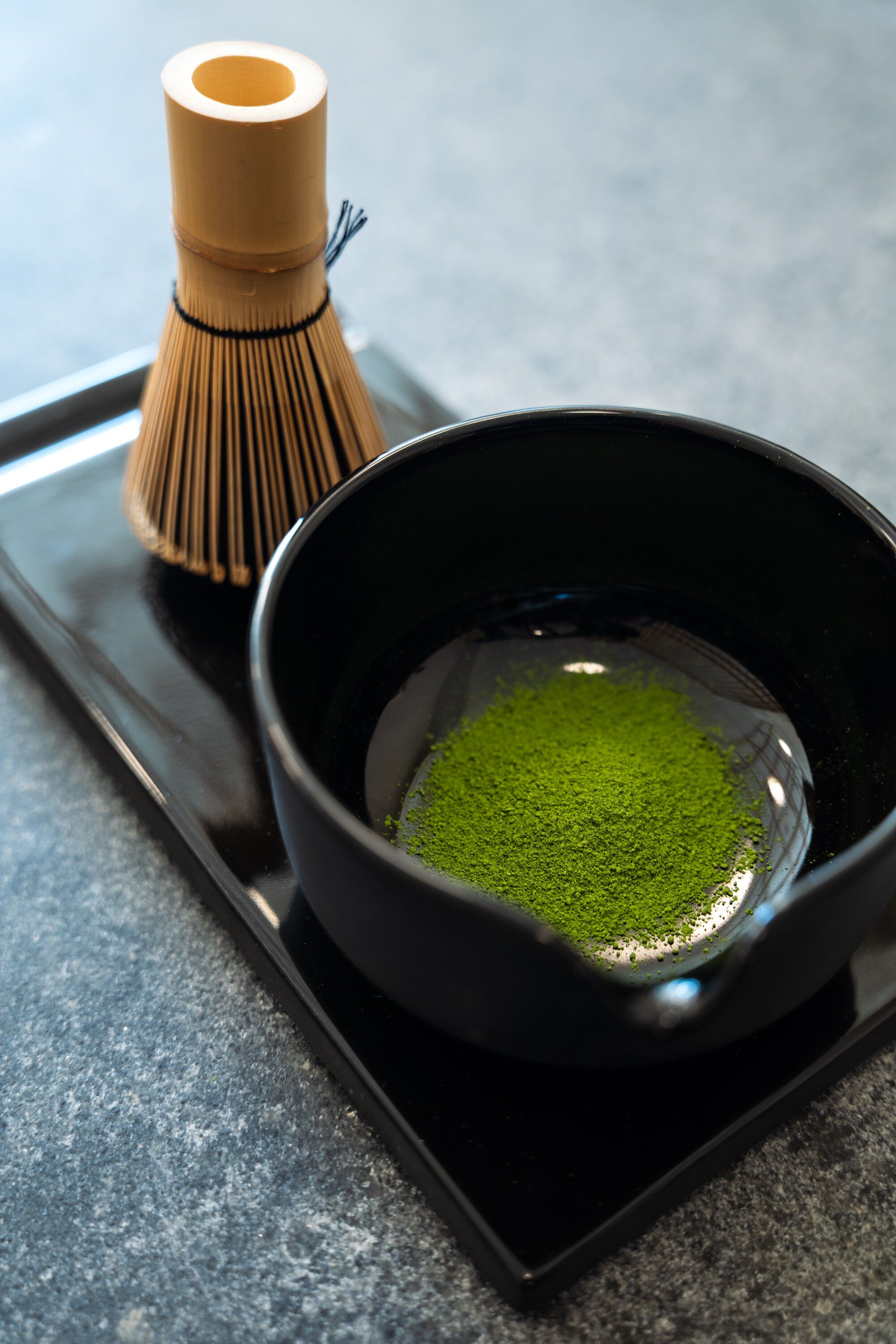 Matcha Set Matte Black Matching Ceramic Bowl