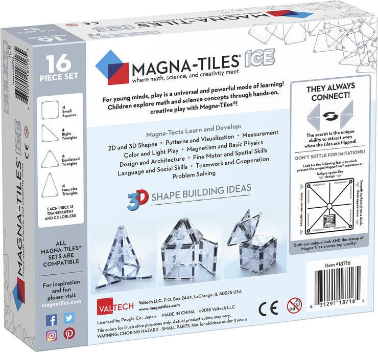 Magnatiles ice, 16 pcs
