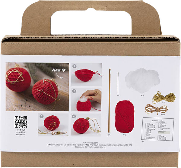 DIY Kit Hækle, Julekugler