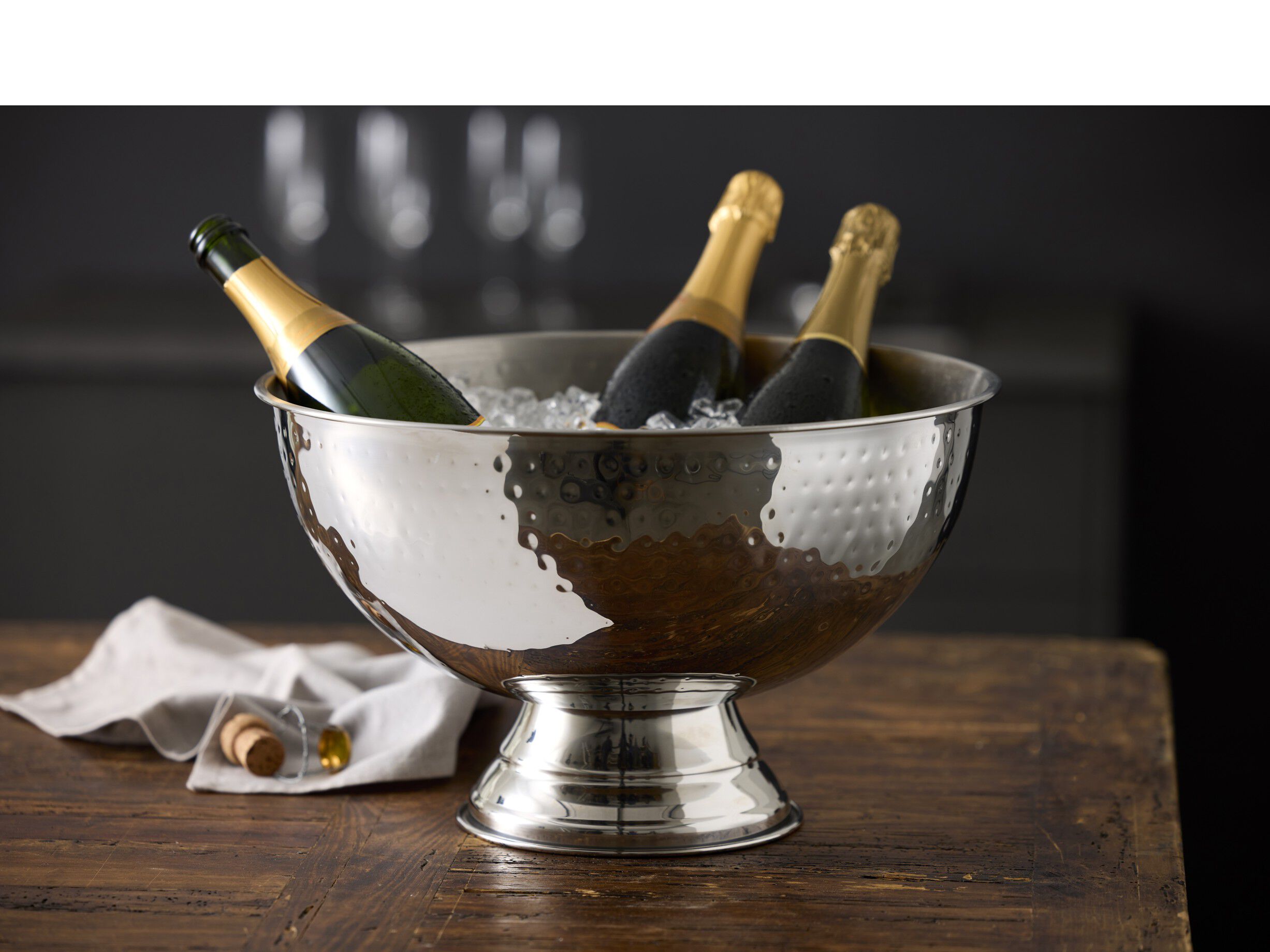 Champagnebowle Bar 13 liter 39,8 x 23,5 cm Silver metallic R