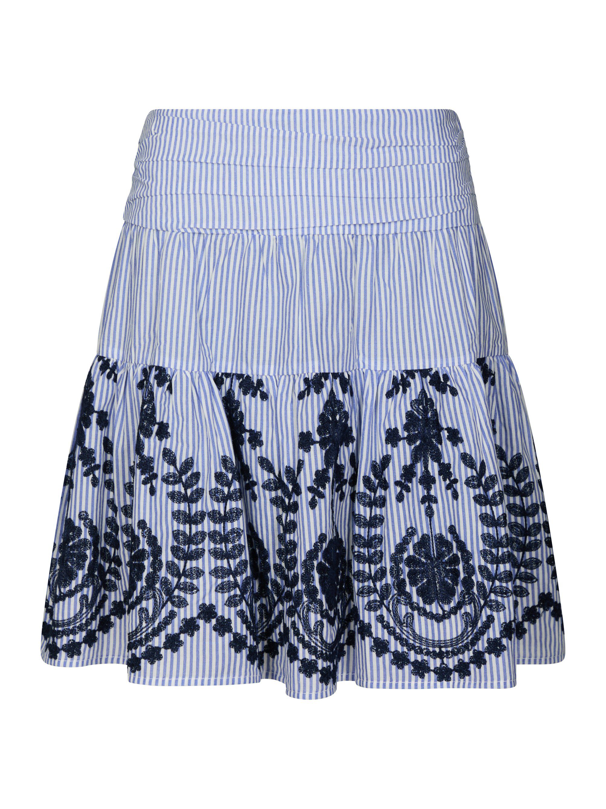 Tarrow Stripe Embroidery Skirt