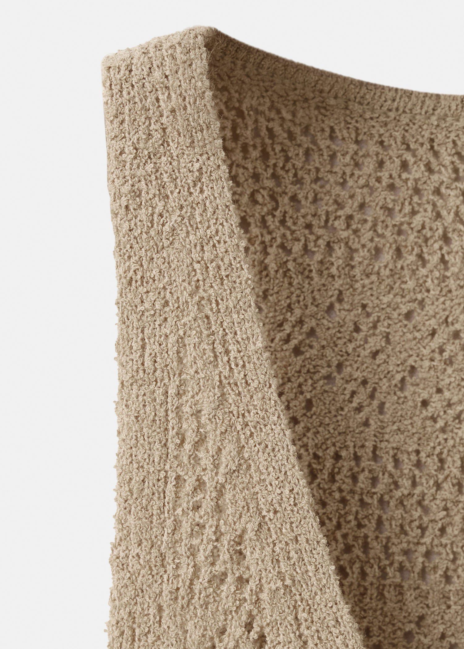 Crochet buttoned gilet