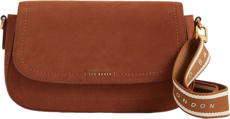 SHAYNE Webbing Suede Crossbody Bag