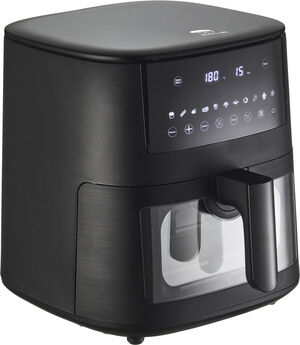 Airfryer med fönster 1650 watt 6,5 liter Matt svart