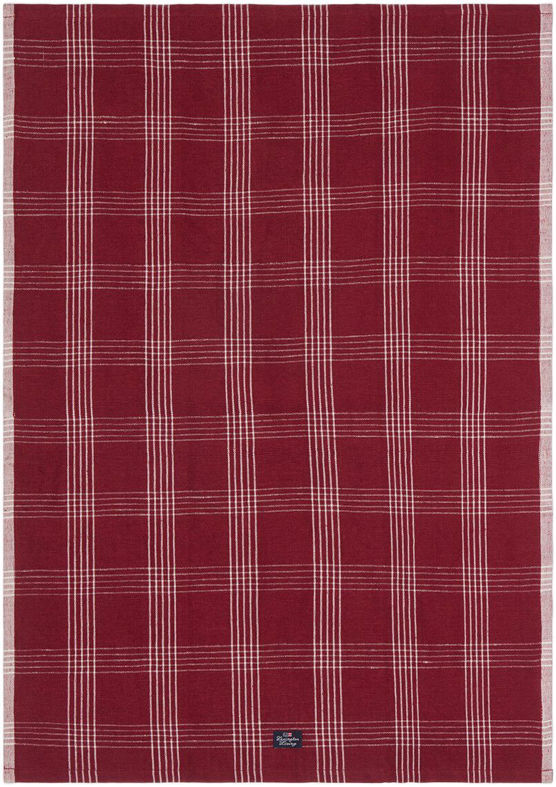 Checked Linen/Cotton Kitchen Towel