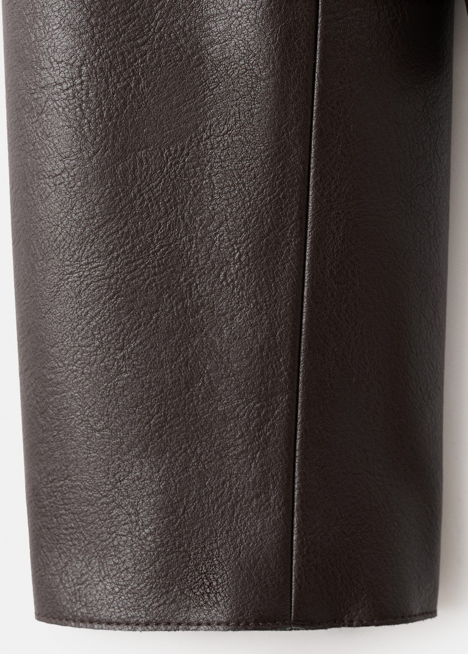 Faux-leather jacket with pockets