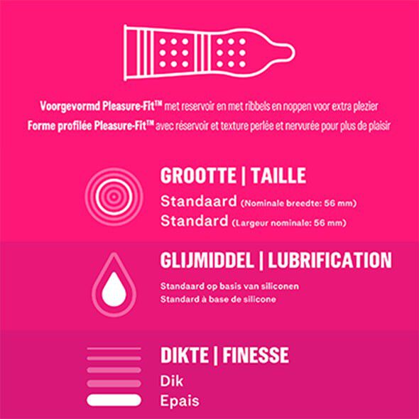 Durex - Pleasure Me Condoms 10 pcs