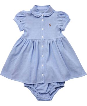Knit Mesh Oxford Dress & Bloomer