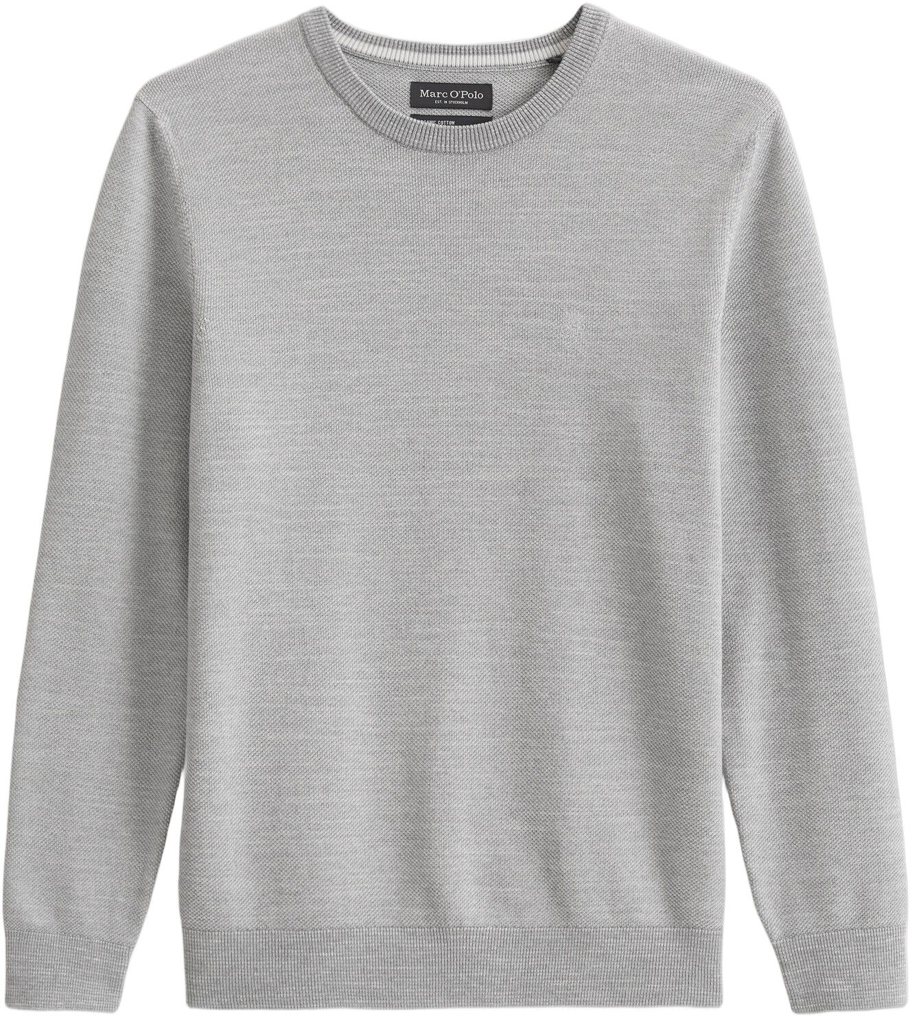 Crewneck, cotton slub, piqu&eacute; struct