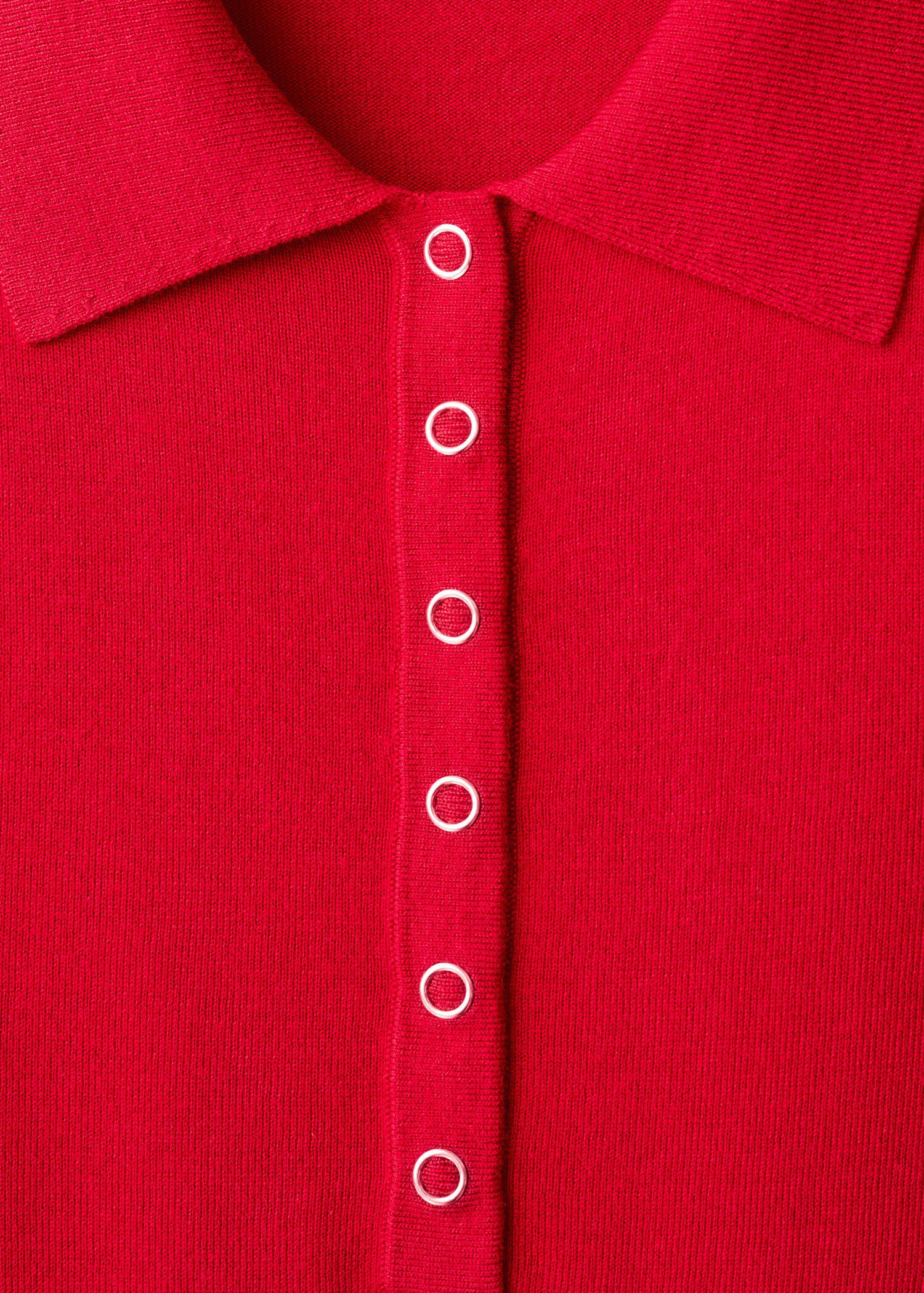 Long-sleeved polo-neck sweater