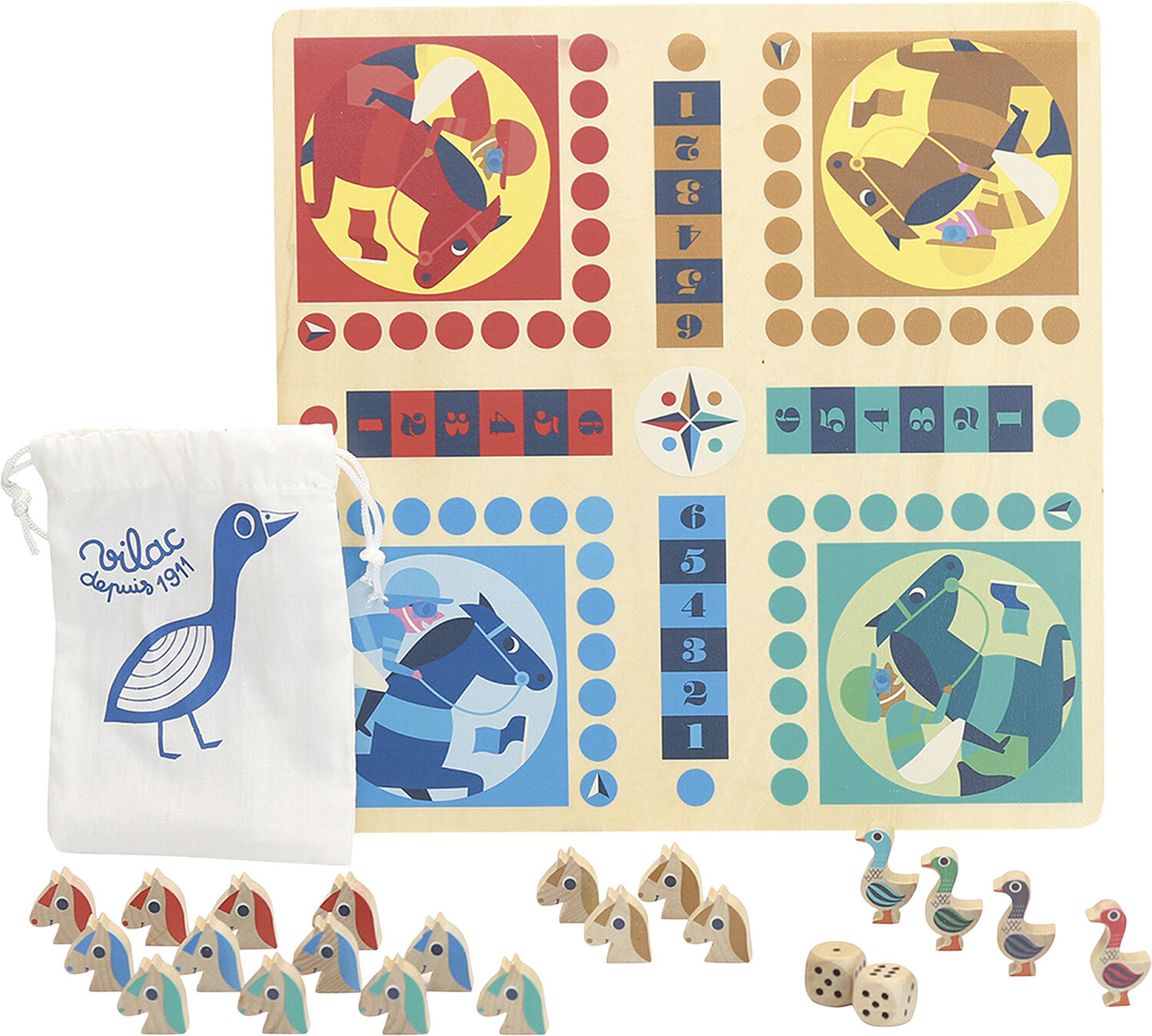 Vilac - Mit f&oslash;rste ludo- og g&aring;sespil