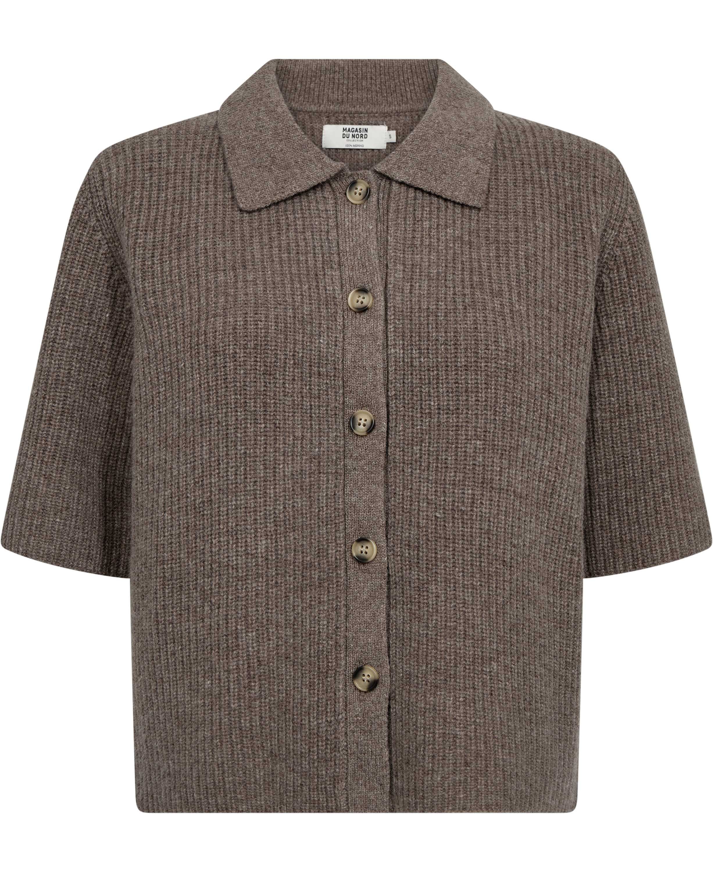 Gloria 2 Kort&Atilde;&brvbar;rmede polo cardigan - 100%  Merinould RWS