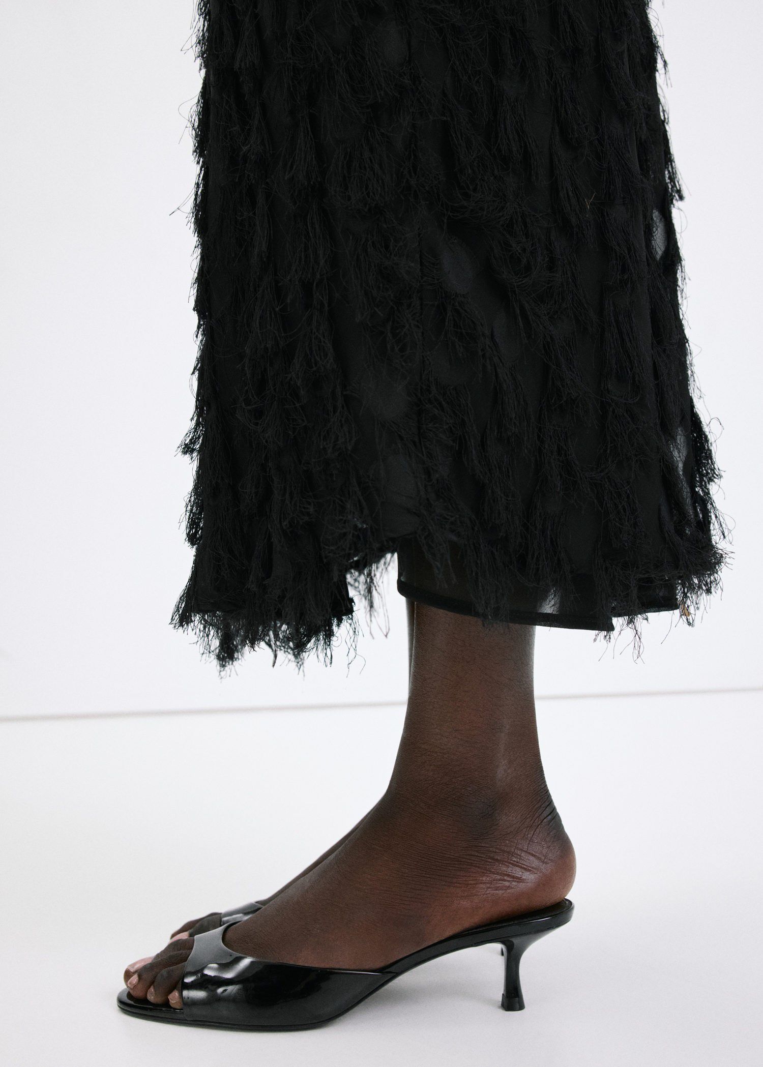 Kitten-heel sandals with strap