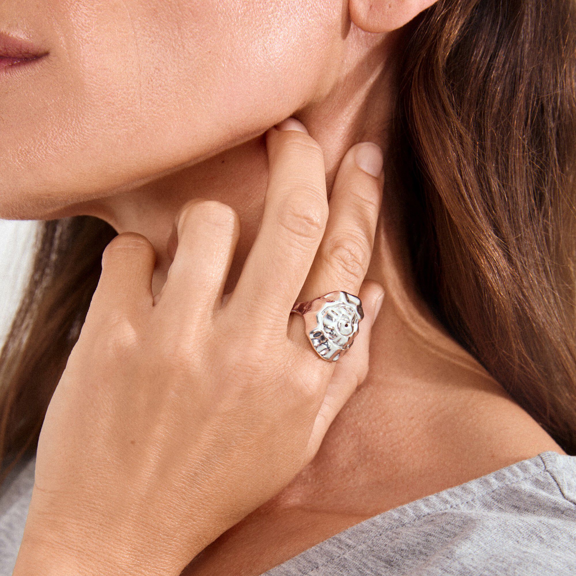 HAZE ring silver-plated