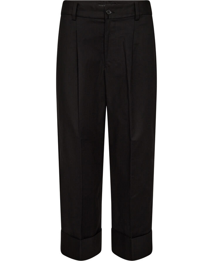 Double-Faced Stretch Cotton Ankle Pant