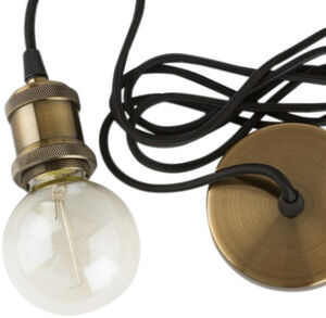 e3 LAMP Vintage Pendant, E27, Copper, Black, 1BX,