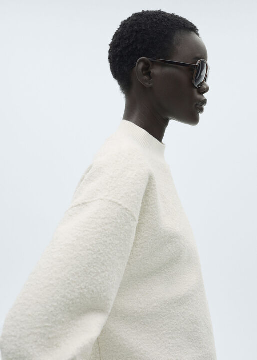 Perkins collar bouclé sweatshirt