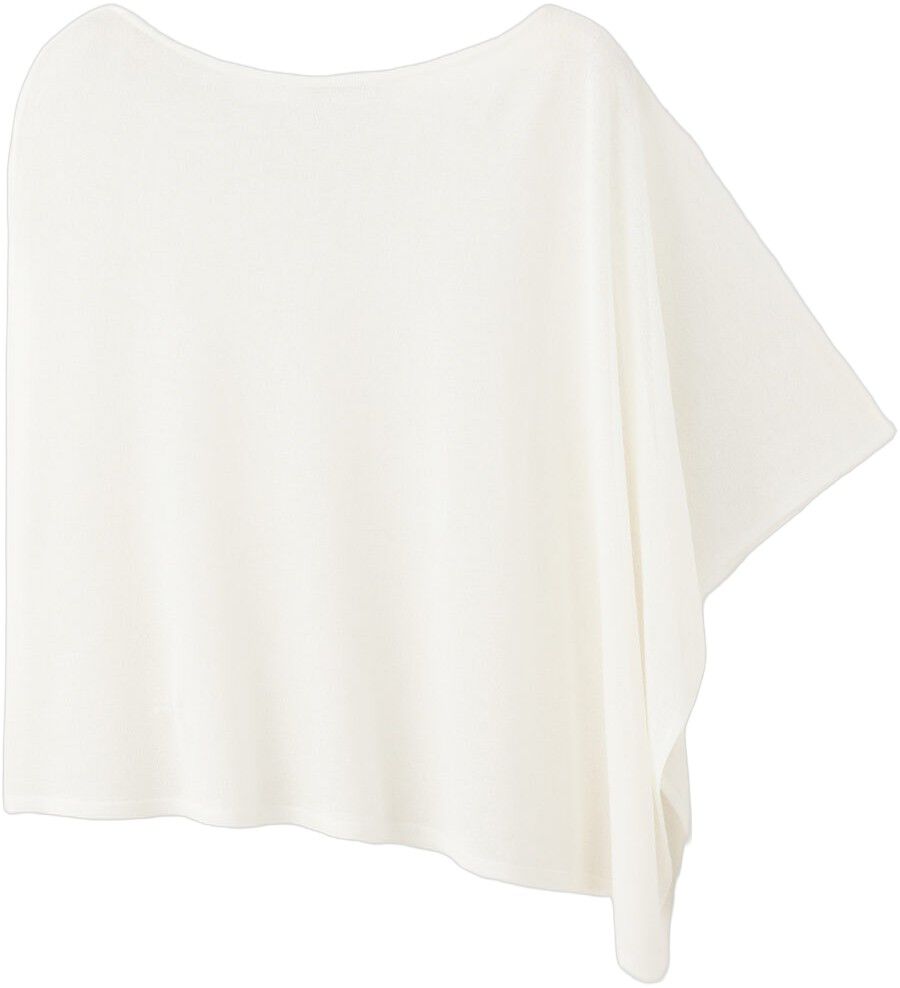 Asymmetrical knitted cape