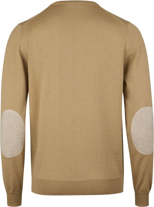 Sweater Knitted Crew Neck With Patch Merino Wool