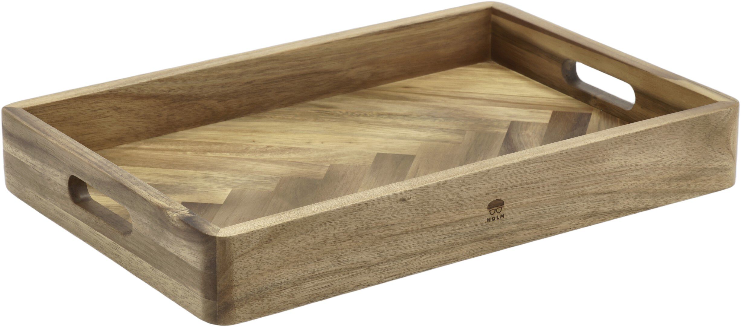 Bricka 45,7 x 30,5 x 6,3 cm Akaciatr&auml;