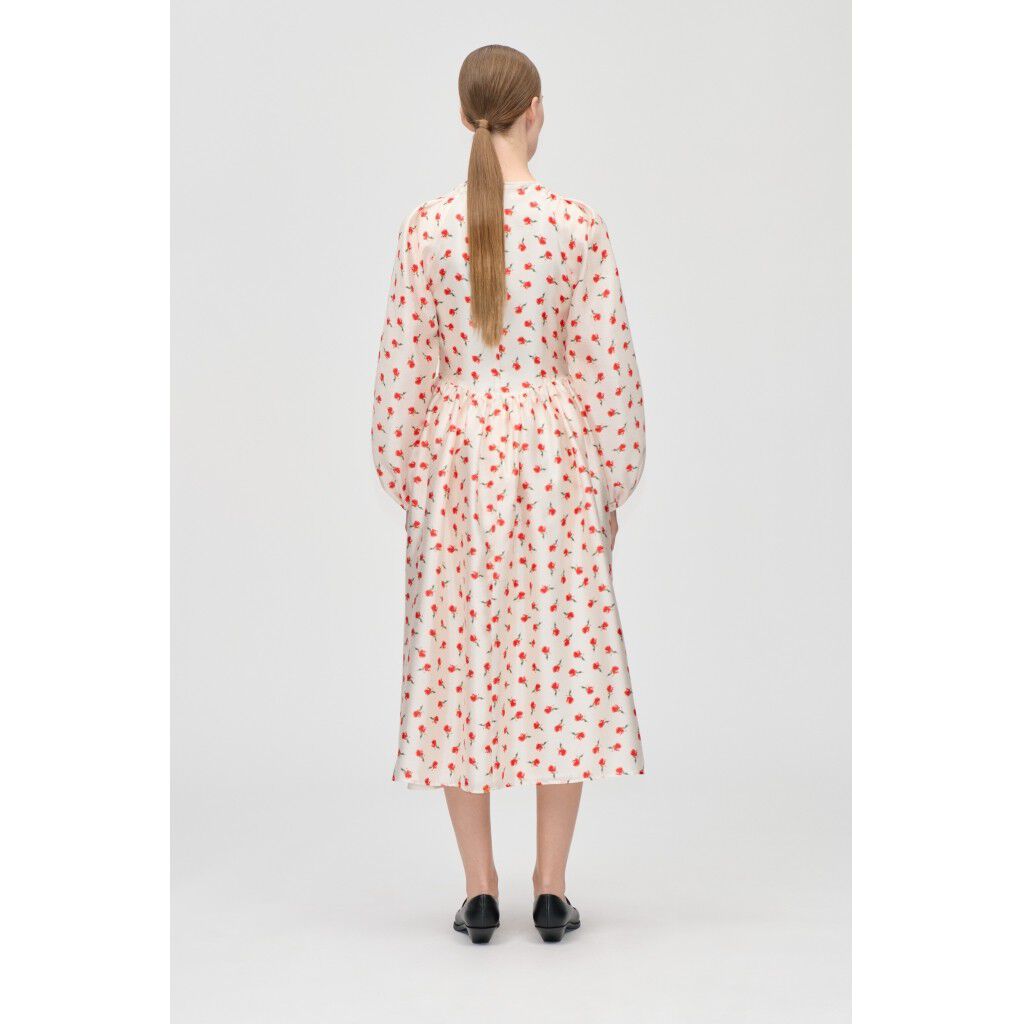 2067 Flat Textured Poly, Long Sleeve Voluminous Dress