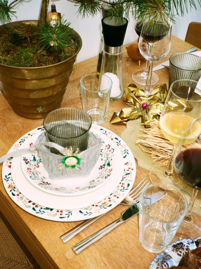 GC Cottage Tallerken Ø27 cm hvid m. deko