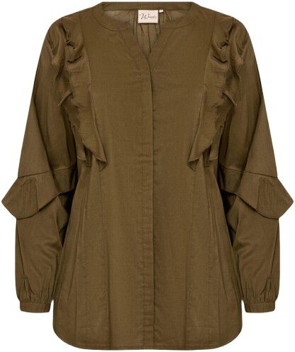 Curvy WA-NOMA 4 Skjorte M&oslash;rk sand