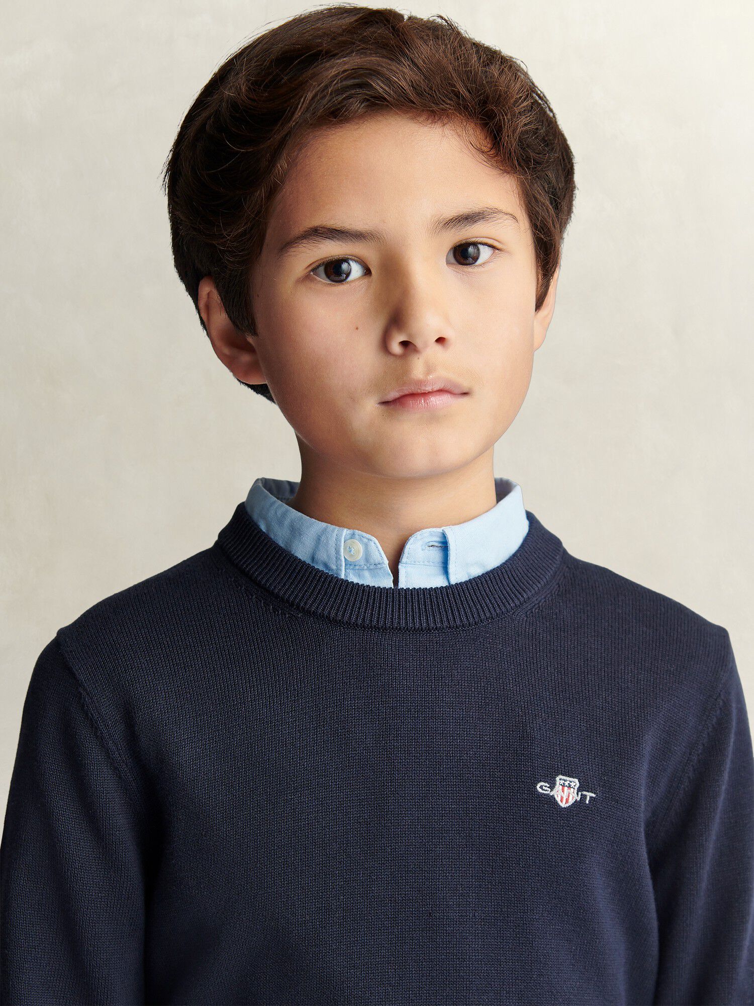 Shield Cotton Crew Neck Sweater